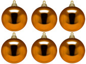 boule de Noël B1 brillant cuivre, Ø 8cm, 6 pcs.