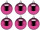 boule de Noël B1 brillant cerise, Ø 8cm, 6 pcs.