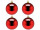 Weihnachtskugel B1 glanz rot, Ø 10cm, 4 Stück