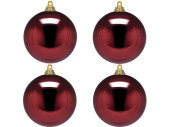 Weihnachtskugel B1 glanz bordeaux, Ø 10cm, 4...