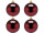 Weihnachtskugel B1 glanz bordeaux, Ø 10cm, 4 Stück