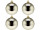 christmas ball B1 shiny champagne, Ø 10cm, 4 pcs.