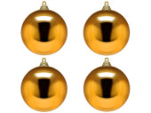 Weihnachtskugel B1 glanz dunkel-gold, Ø 10cm, 4 Stück