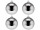 christmas ball B1 shiny silver, Ø 10cm, 4 pcs.