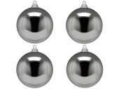 boule de Noël B1 brillant gris acier, Ø 10cm,...
