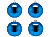 Weihnachtskugel B1 glanz blau, Ø 10cm, 4 Stück