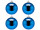 christmas ball B1 shiny blue, Ø 10cm, 4 pcs.