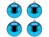 christmas ball B1 shiny ice-blue, Ø 10cm, 4 pcs.
