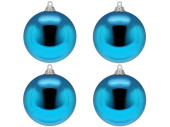 Weihnachtskugel B1 glanz eisblau, Ø 10cm, 4...