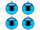 Weihnachtskugel B1 glanz eisblau, Ø 10cm, 4 Stück