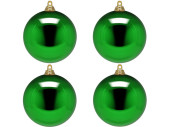 boule de Noël B1 brillant vert, Ø 10cm, 4 pcs.