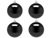 christmas ball B1 shiny black, Ø 10cm, 4 pcs.