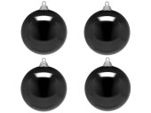 Weihnachtskugel B1 glanz schwarz, Ø 10cm, 4...