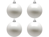 christmas ball B1 shiny white, Ø 10cm, 4 pcs.