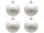 Weihnachtskugel B1 glanz weiss, Ø 10cm, 4 Stück