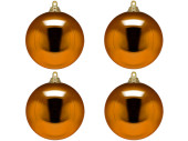 Weihnachtskugel B1 glanz kupfer, Ø 10cm, 4 Stück