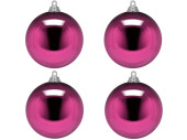 Weihnachtskugel B1 glanz cerise, Ø 10cm, 4 Stück