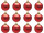 Weihnachtskugel B1 matt rot, Ø 6cm, 12 Stück