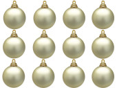 christmas ball B1 matt champagne, Ø 6cm, 12 pcs.