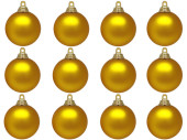 boule de Noël B1 mat or, Ø 6cm, 12 pcs.