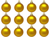 Weihnachtskugel B1 matt gold, Ø 6cm, 12 Stück