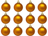 christmas ball B1 matt dark gold, Ø 6cm, 12 pcs.