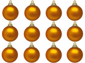 Weihnachtskugel B1 matt dunkel-gold, Ø 6cm, 12...