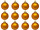 boule de Noël B1 mat or foncé, Ø 6cm, 12 pcs.