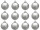 boule de Noël B1 mat argenté, Ø 6cm, 12 pcs.