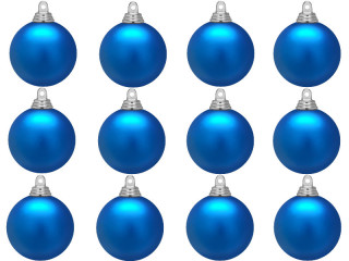boule de Noël B1 mat bleu glacé, Ø 6cm, 12 pcs.