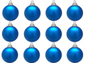 christmas ball B1 mat ice-blue, Ø 6cm, 12 pcs.