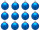 boule de Noël B1 mat bleu glacé, Ø 6cm, 12 pcs.