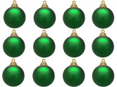 Weihnachtskugel B1 matt grün, Ø 6cm, 12...