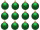 christmas ball B1 mat green, Ø 6cm, 12 pcs.