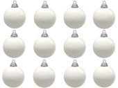 christmas ball B1 mat white, Ø 6cm, 12 pcs.