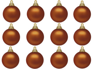 boule de Noël B1 mat cuivre, Ø 6cm, 12 pcs.