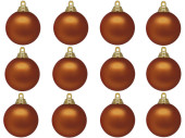 boule de Noël B1 mat cuivre, Ø 6cm, 12 pcs.
