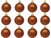 christmas ball B1 mat copper, Ø 6cm, 12 pcs.