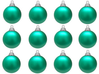 Weihnachtskugel B1 matt mint, Ø 6cm, 12 Stück