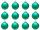 christmas ball B1 mat mint, Ø 6cm, 12 pcs.