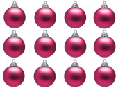 christmas ball B1 mat cerise, Ø 6cm, 12 pcs.