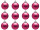 boule de Noël B1 mat cerise, Ø 6cm, 12 pcs.