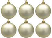christmas ball B1 matt champagne, Ø 8cm, 6 pcs.