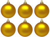 boule de Noël B1 mat or, Ø 8cm, 6 pcs.