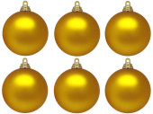 Weihnachtskugel B1 matt gold, Ø 8cm, 6 Stück