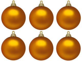 boule de Noël B1 mat or foncé, Ø 8cm, 6 pcs.