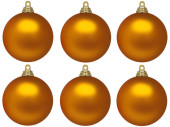 christmas ball B1 mat dark gold, Ø 8cm, 6 pcs.