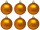 boule de Noël B1 mat or foncé, Ø 8cm, 6 pcs.
