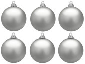 boule de Noël B1 mat argenté, Ø 8cm, 6...