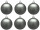 christmas ball B1 matt steel-grey, Ø 8cm, 6 pcs.